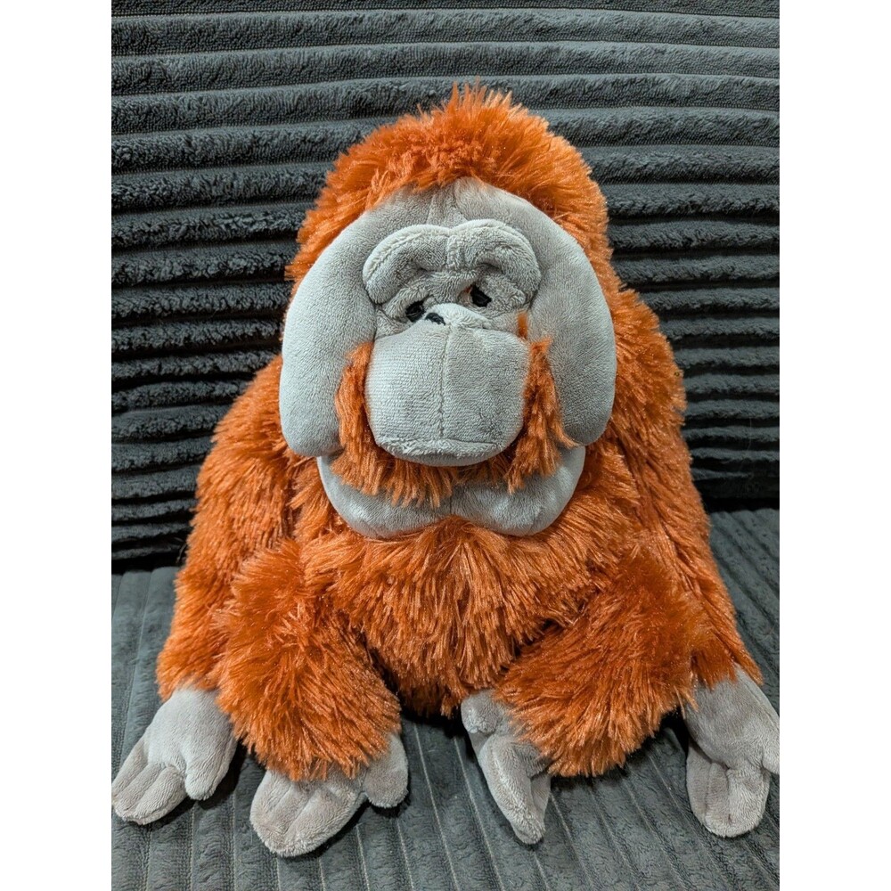 Wild Republic Cuddlekins Male Orangutan 12" Shaggy Orange Plush Stuffed Animal